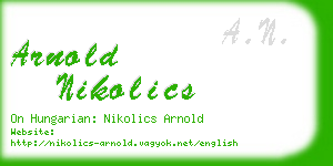 arnold nikolics business card